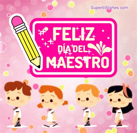 feliz día del maestro gif|More.